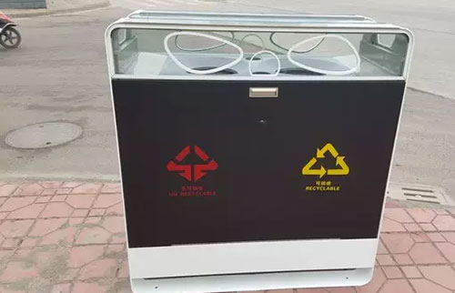 成都高大上果皮箱：有WiFi，靠太陽(yáng)能工作